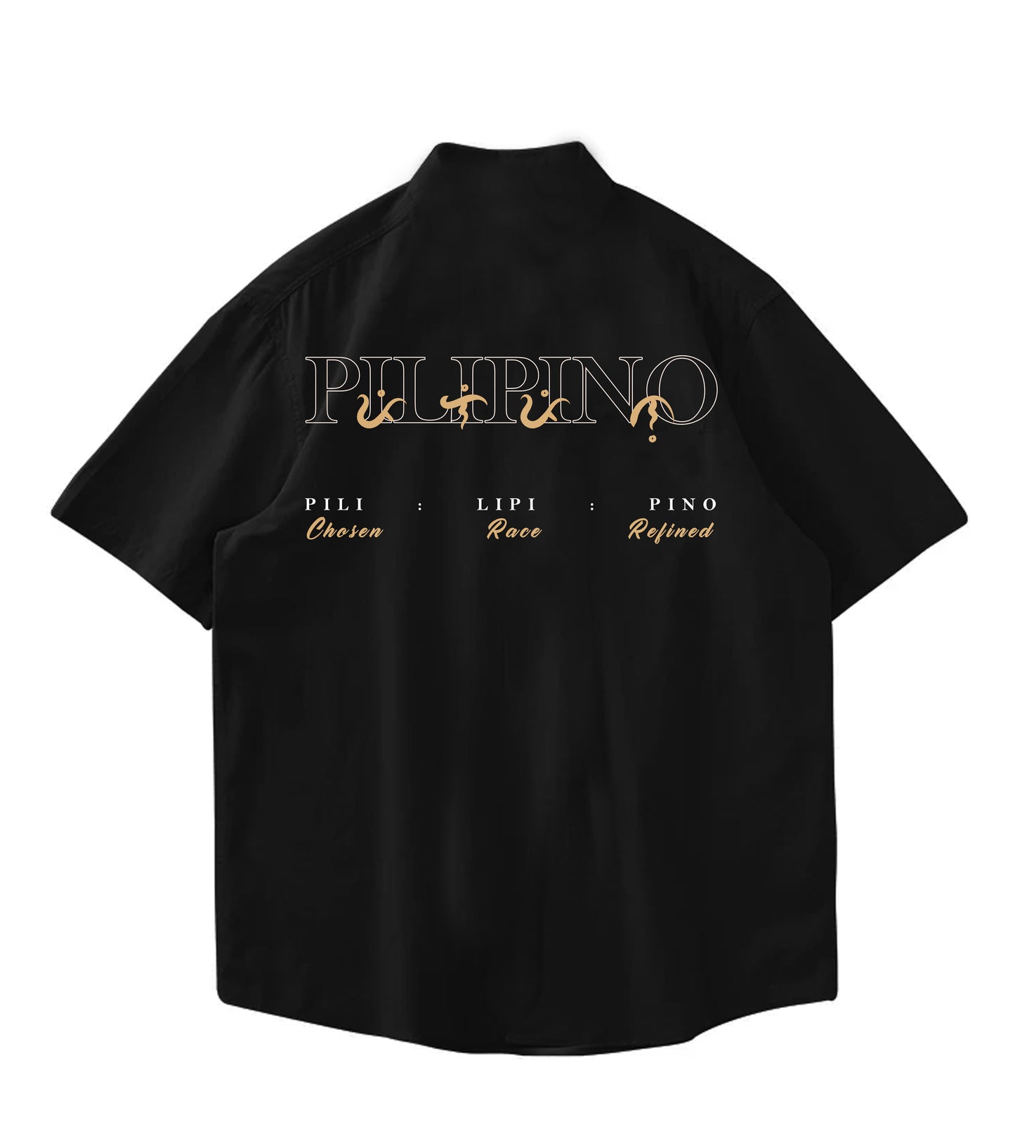 PILIPINO BOXY BUTTON UP "Embroidered"